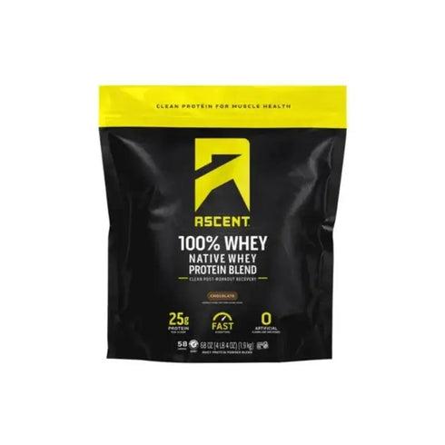 Ascent 100% Whey, Native Whey Protein Blend, Chocolate, 4.25 lbs